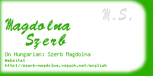 magdolna szerb business card